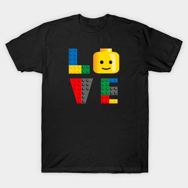 LOVE Lego T-Shirt by designedbygeeks